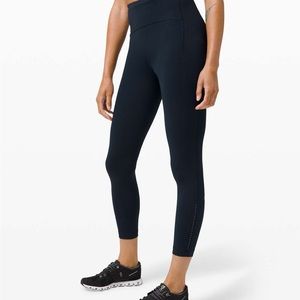 LULULEMON Swift Speed hi rise crop 21” navy NEW